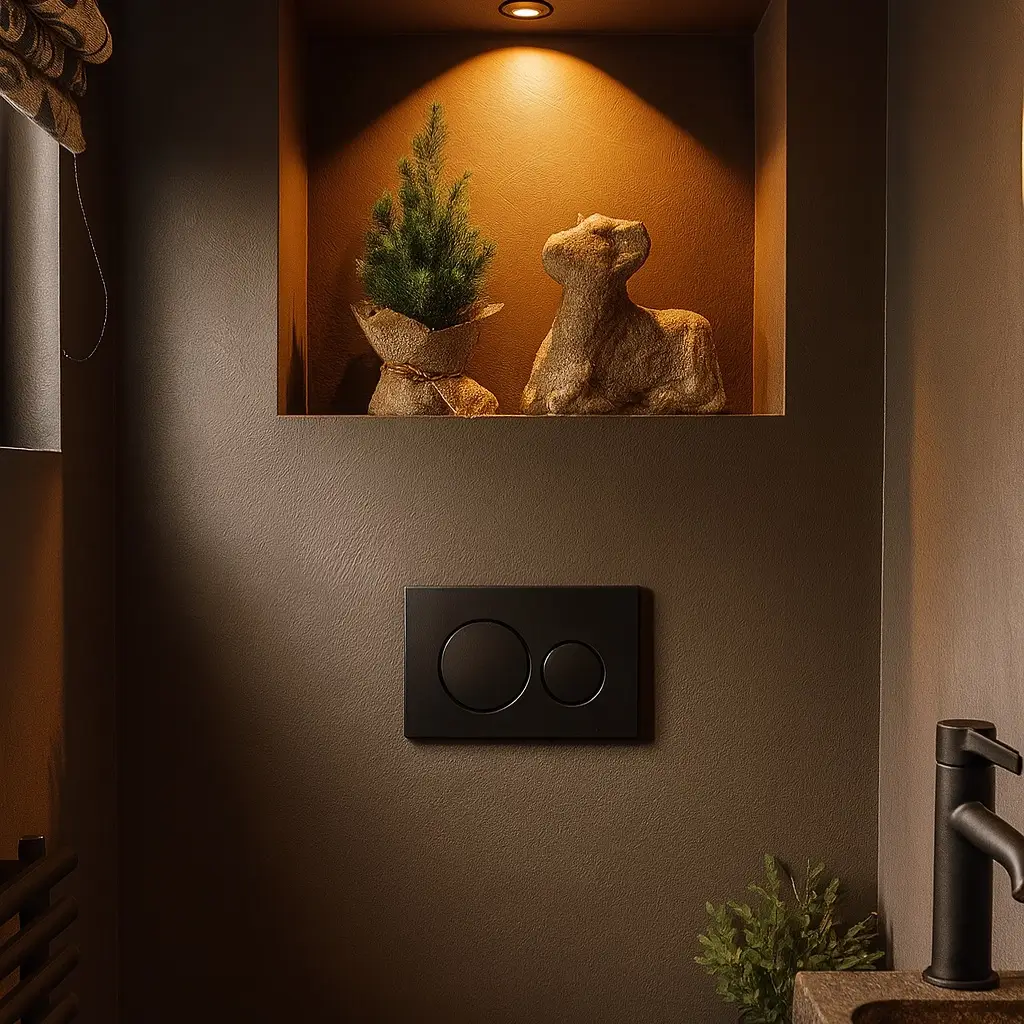 Espacio interior con tendencia minimalista aplicando revestimiento mineral MicroQuarz de acabado mate natural