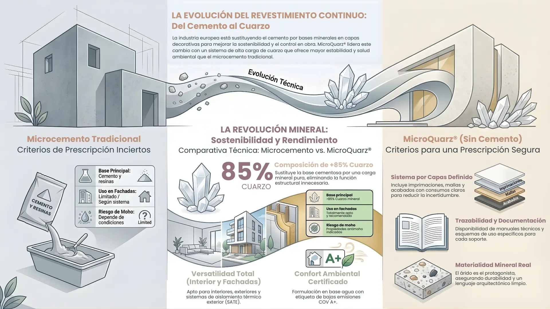 Revestimientos sin cemento: por qué Europa cambia de fórmula